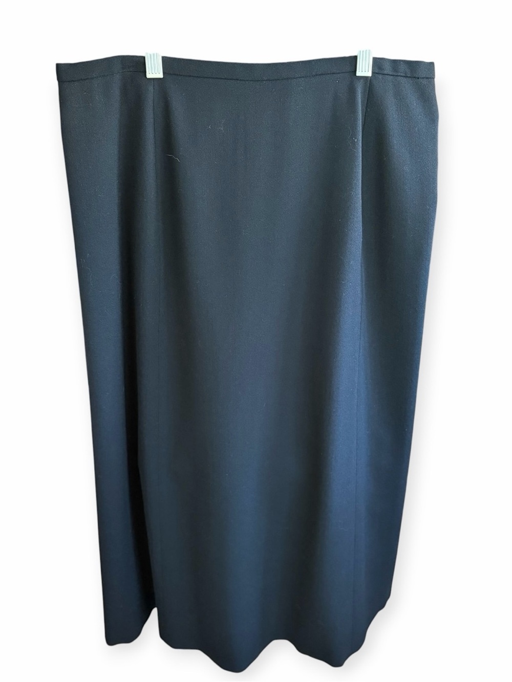 Vintage Talbots Black Wool Lined Midi Modest Career Skirt Women's Plus Size 16